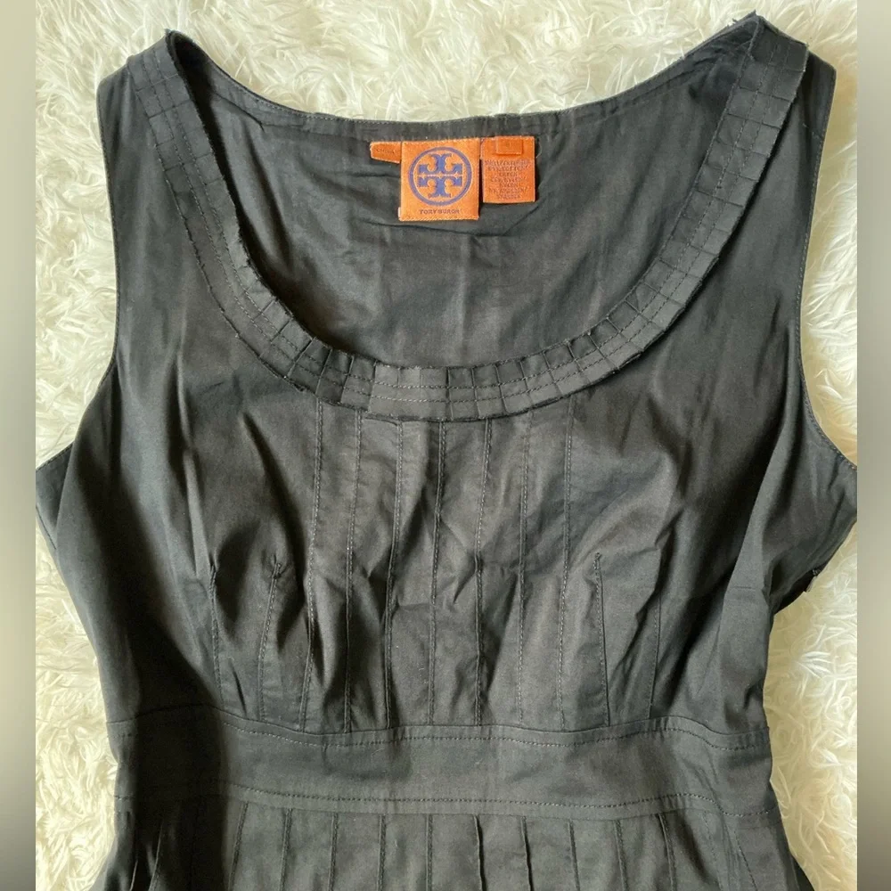 Tory Burch Black Pleated A-Line Dress – Size 8 | Cotton Blend - Picture 7 of 11